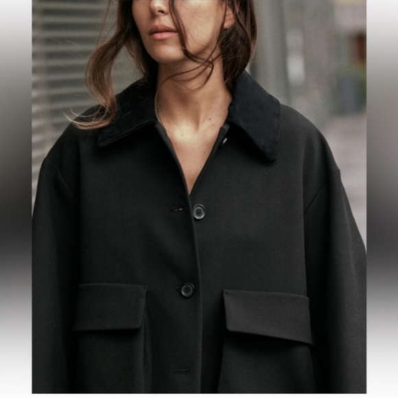 ZARA Black Bomber Jacket - Picture 3 of 15